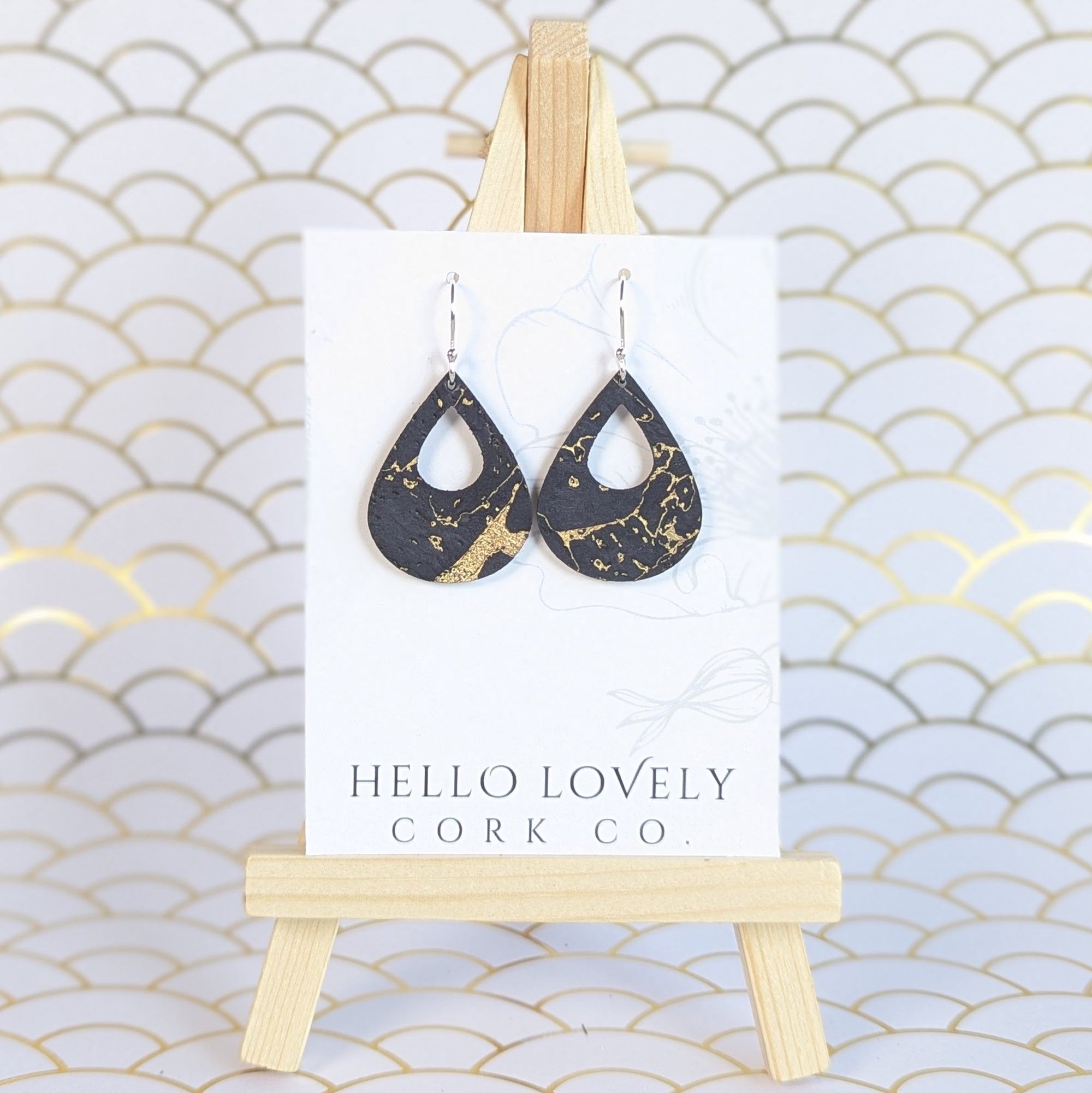 Navy Gold - Small Teardrop
