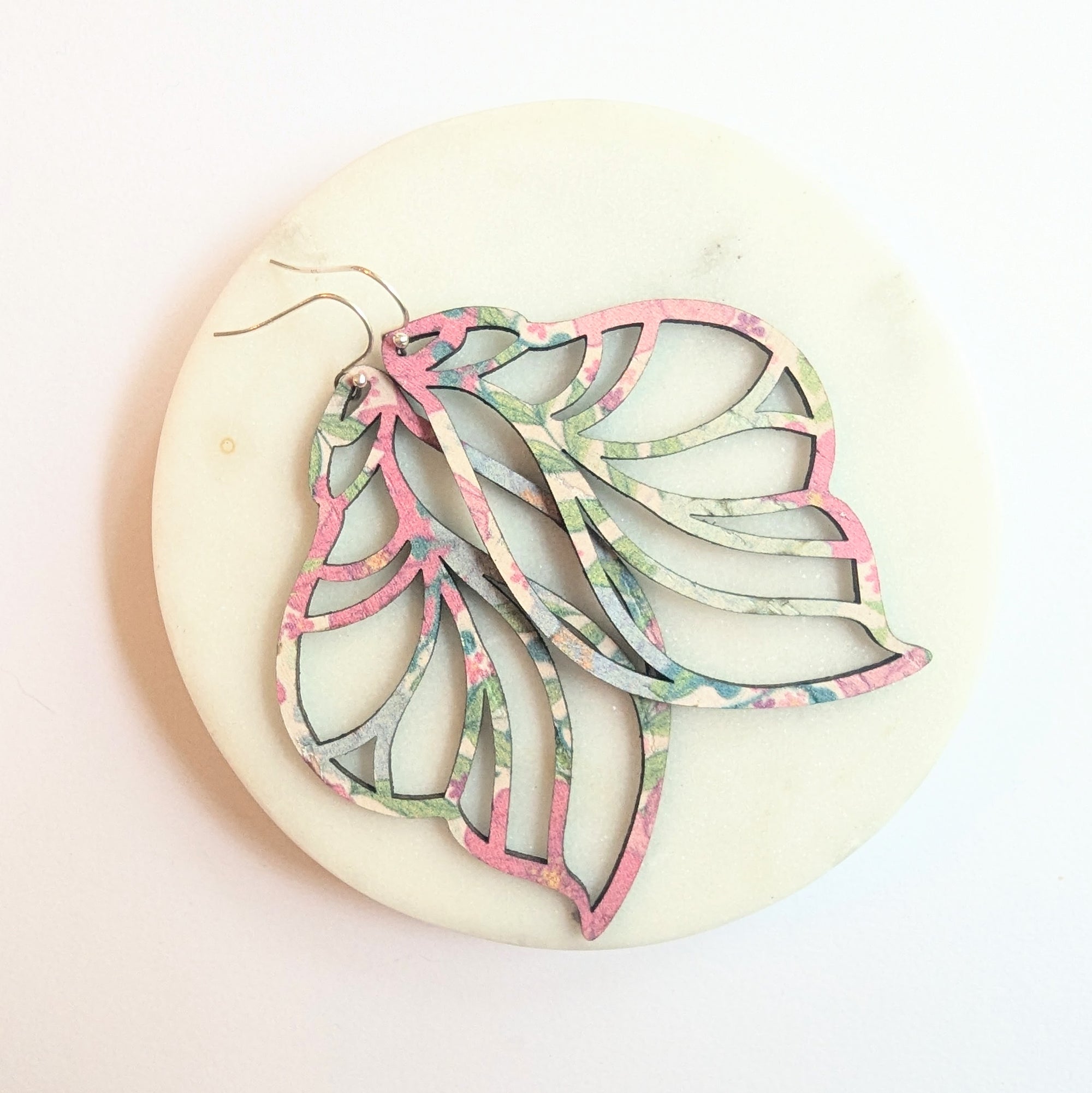 Luna Earrings in Pink Garden Floral