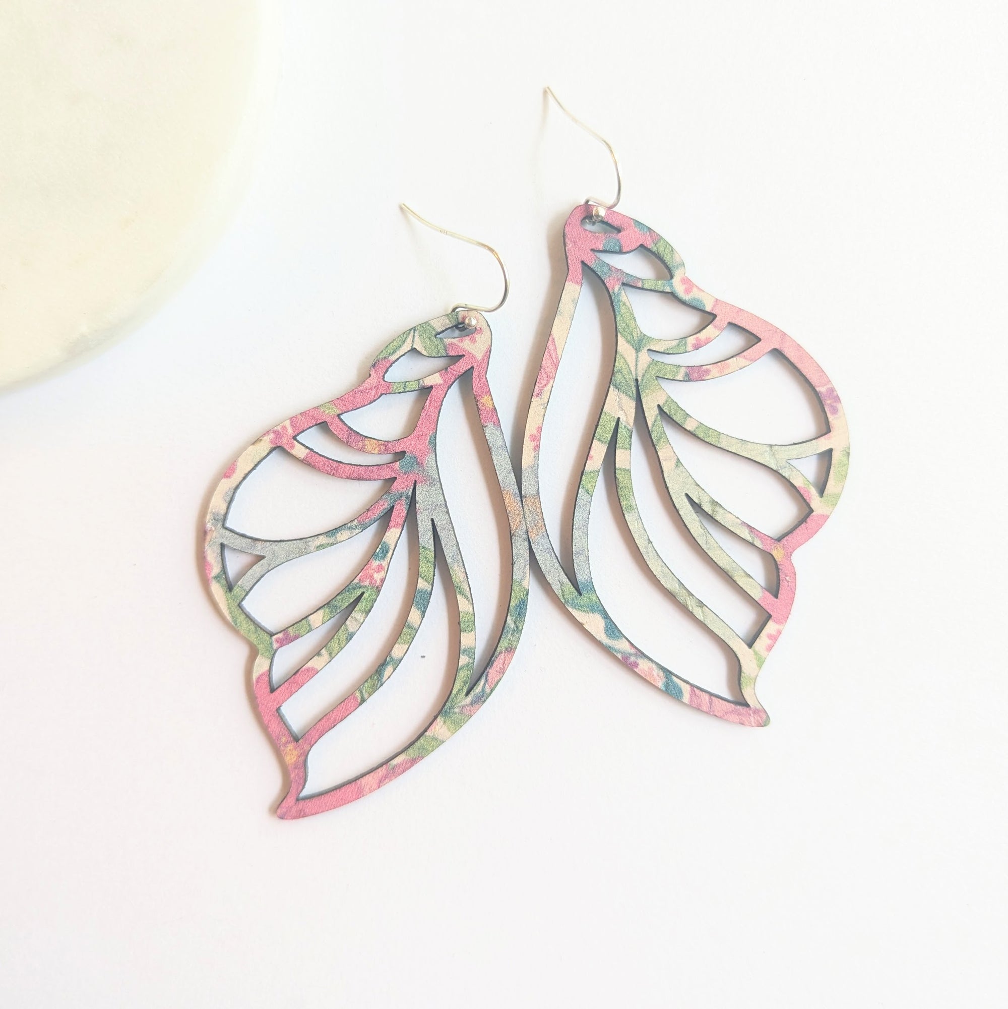 Luna Earrings in Pink Garden Floral