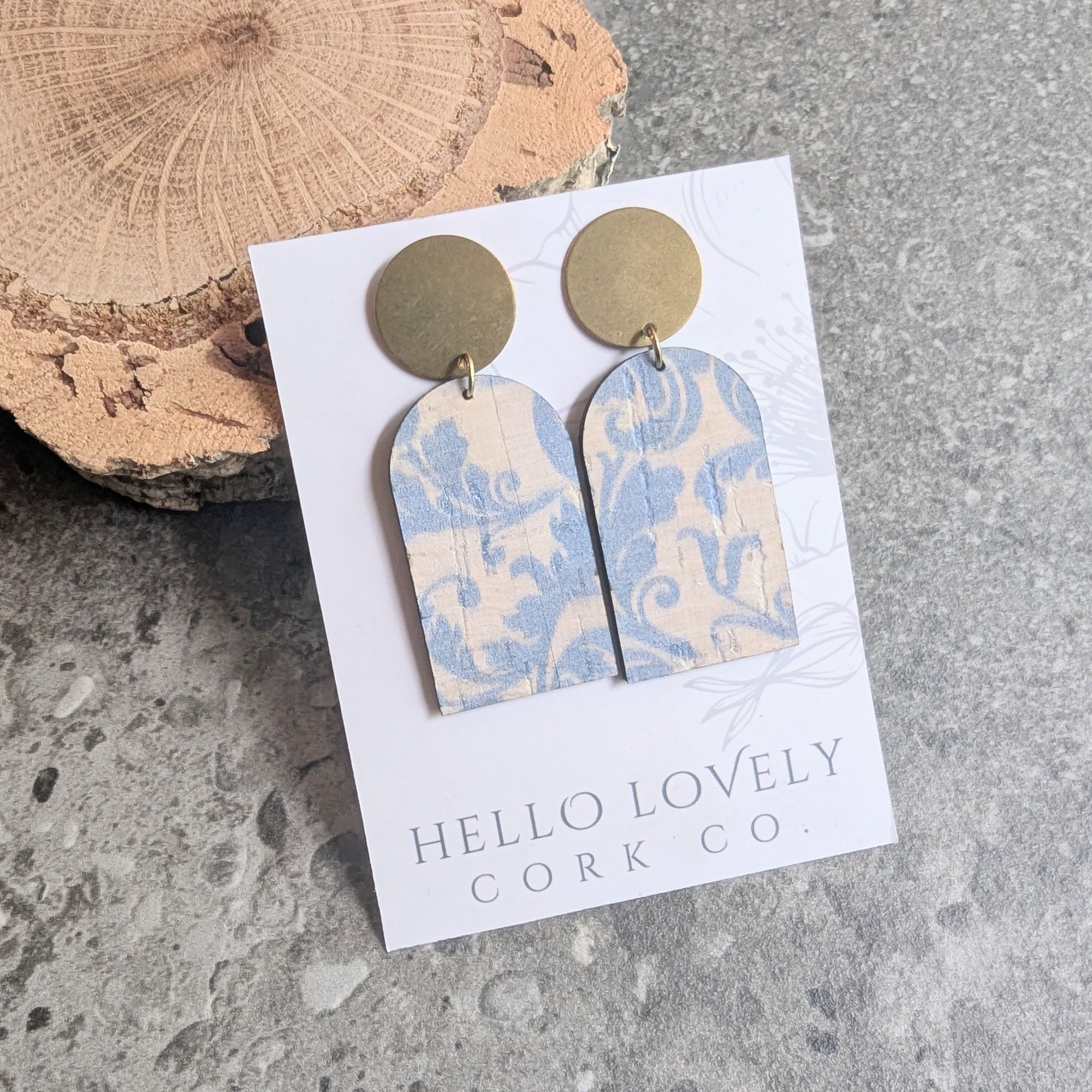 Wren Earrings in Blue Filigree