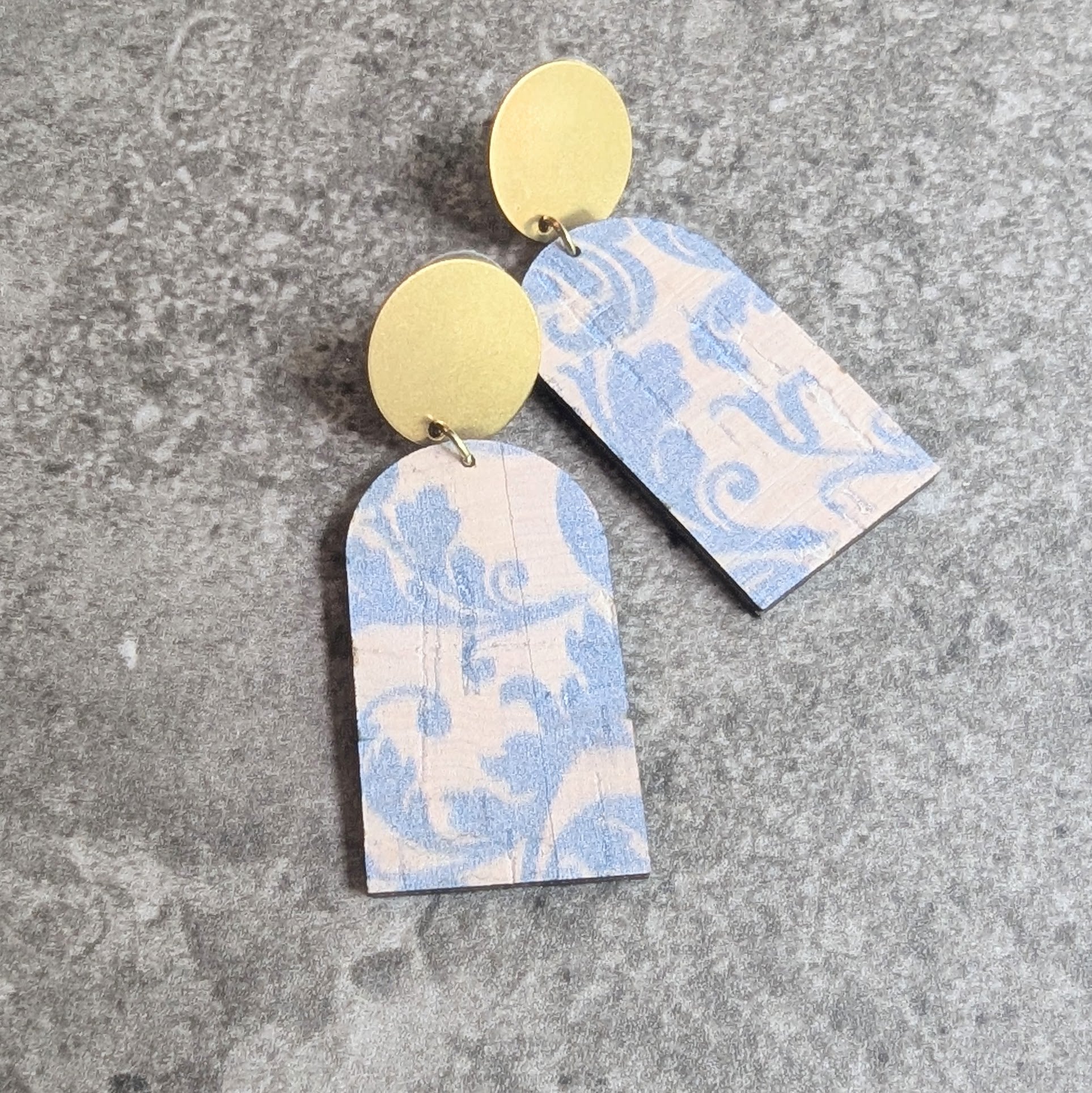 Wren Earrings in Blue Filigree