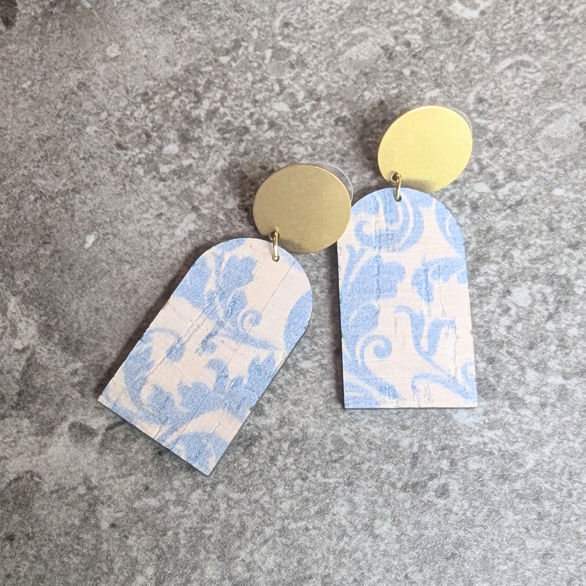 Wren Earrings in Blue Filigree