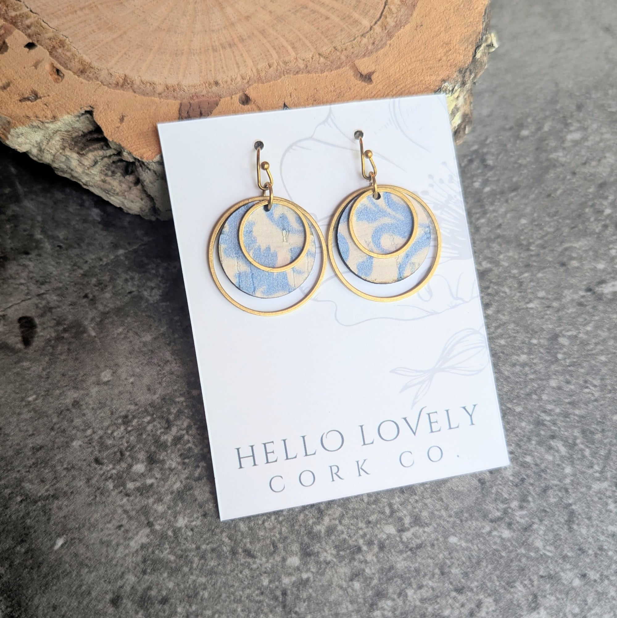 Amaya Earrings in Blue Filigree