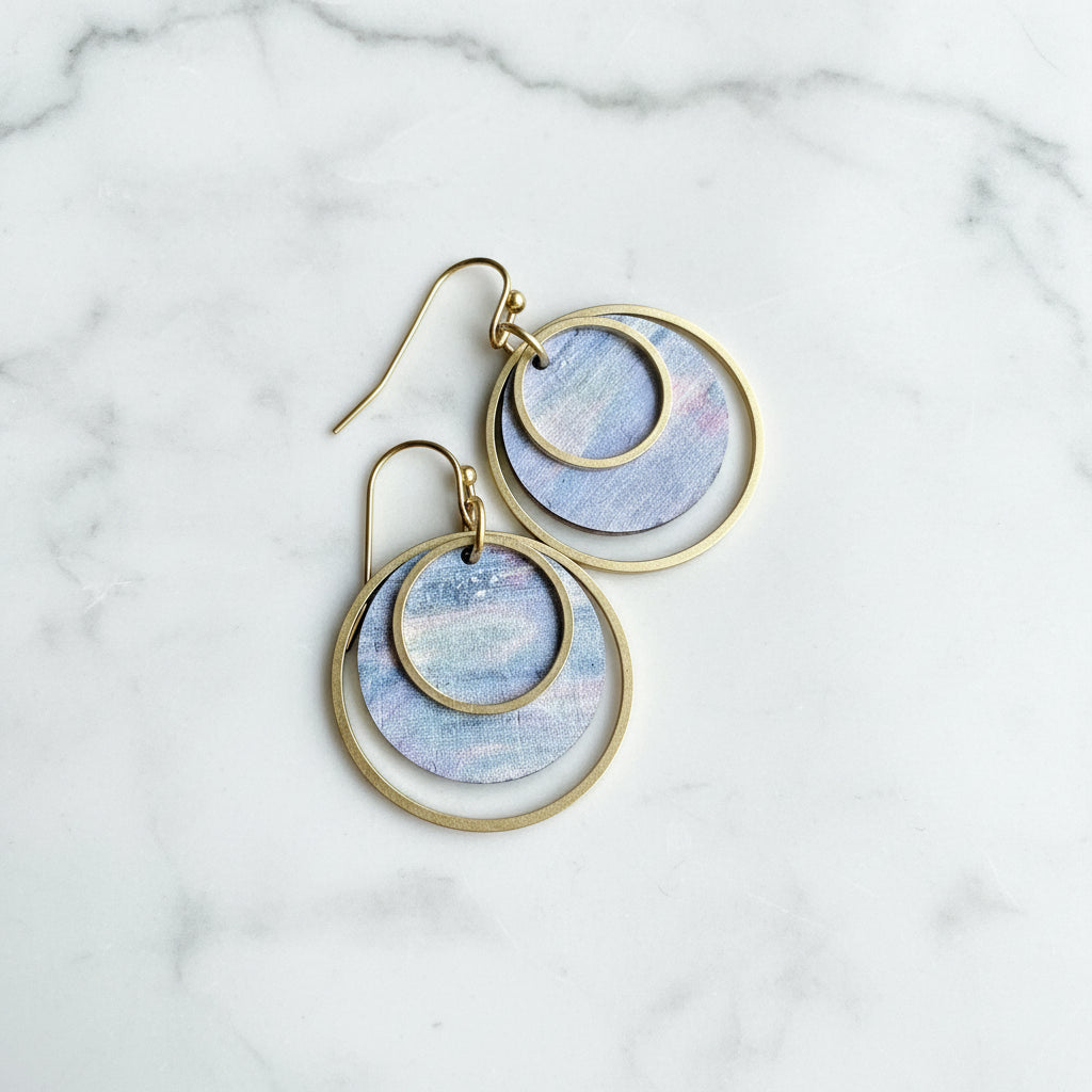 Amaya Earrings in Waterlilies